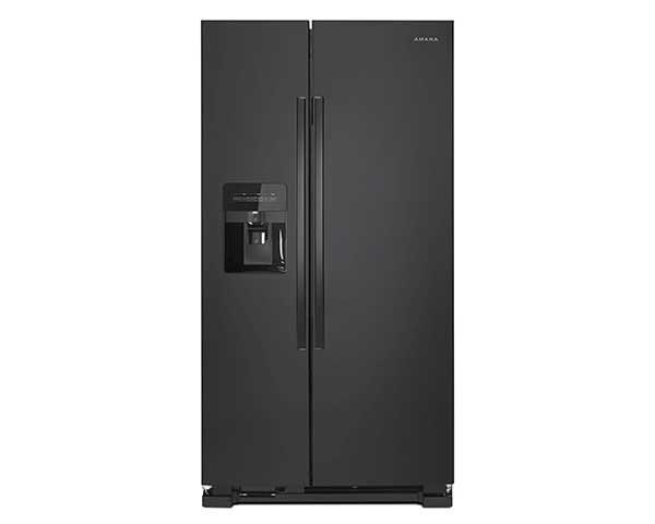 25' Black Side-By-Side Refrigerator second view