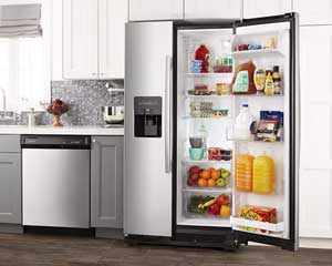 25' Stainless Side-By-Side Refrigerator