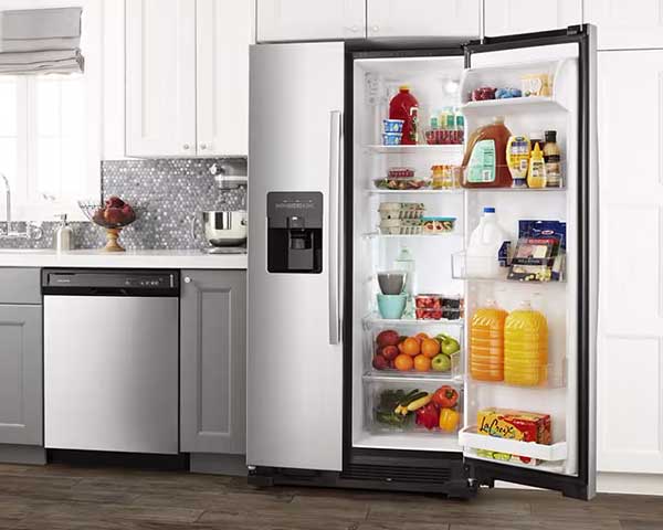 25' Stainless Side-By-Side Refrigerator