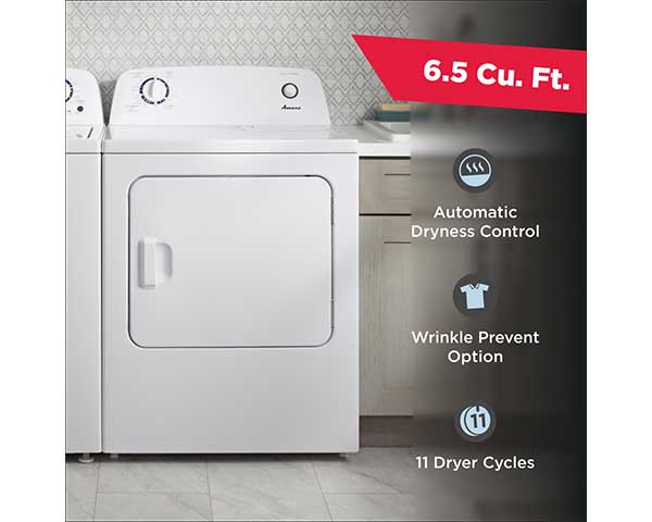 Electric Dryer 6.5' with Wrinkle Prevent Option second view