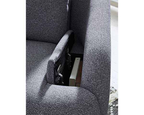 Power Recliner That Swivels Salt-Pepper second view