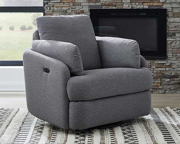 Power Recliner That Swivels Salt-Pepper