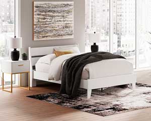 Full Size Platform Bed Two-Tone