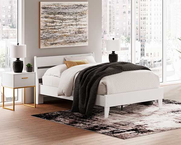 Full Size Platform Bed Two-Tone