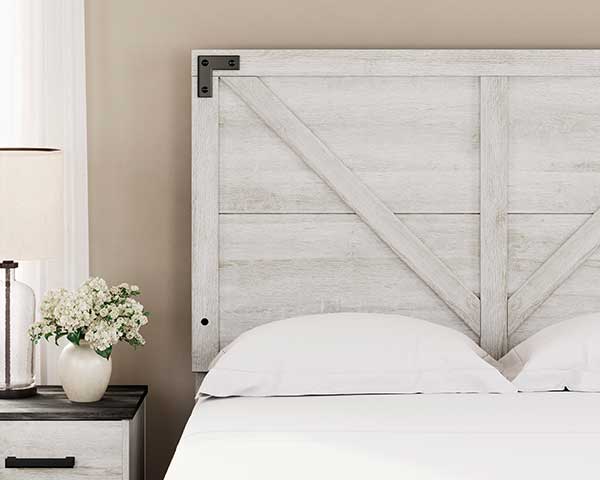 Full Size Platform Bed Modern Bedroom Furniture Whitewash