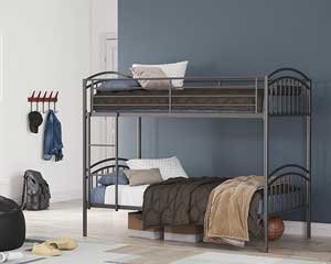 rent to own Metal Twin-Over-Twin Bunk Bed Gray in Lawrence, KS.