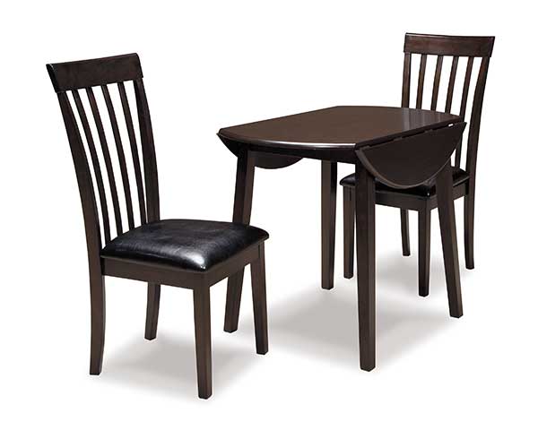 Drop Leaf Dining Table With 2 Chairs Black second view