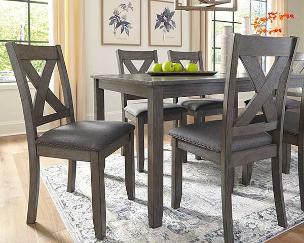 Counter-Height Farmhouse Dining Table Set Grey