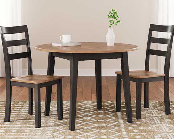 Drop Leaf Dining Table With 2 Chairs Natural-Brown Drop Leaf Dining Table With 2 Chairs Natural-Brown