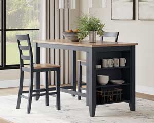Counter-Height Dining Table With 2 Chairs