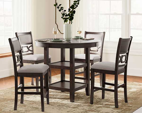 Counter Height Round Dining Table Set Dark Brown Counter Height Round Dining Table Set Dark Brown