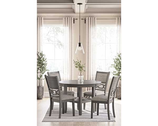 Grey Round Dining Table With 4 Chairs second view