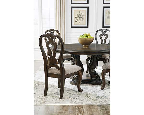 Round Kitchen Table With 4 Chairs Brown second view