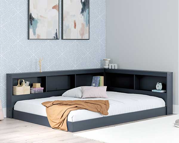 Storage Bed Full Navy Blue second view