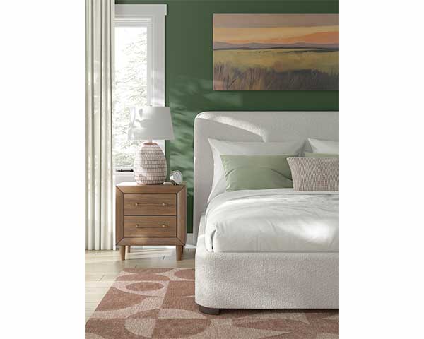 Queen Upholstered Bed Beige second view