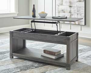 Lift Top Raise Up Coffee Table Wood Light Brown