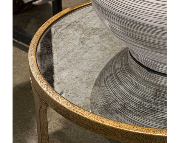 Oval Coffee Table Antique Gold second view