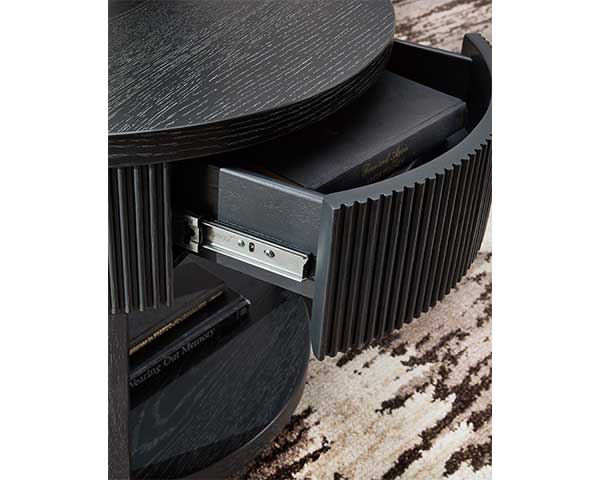 Black Round Coffee Table second view