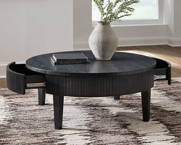 Black Round Coffee Table