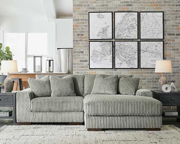 Sofa With Chaise 2 Piece Grey