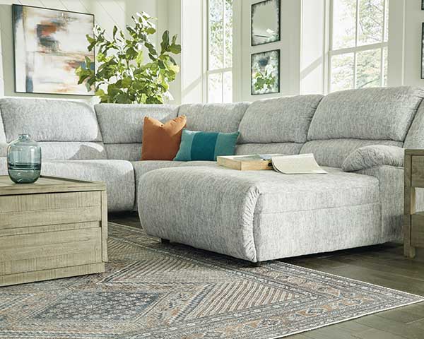 Sectional That Reclines 5 Piece Gray