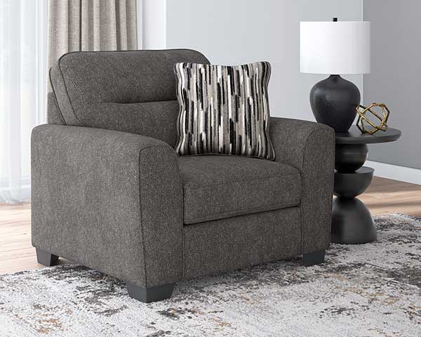 Graphite Gray Sofa With Chair second view