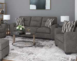 Graphite Gray Sofa With Chair