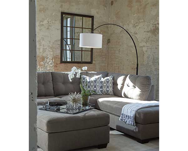 Slate Gray 2 Piece Sectional Couch second view