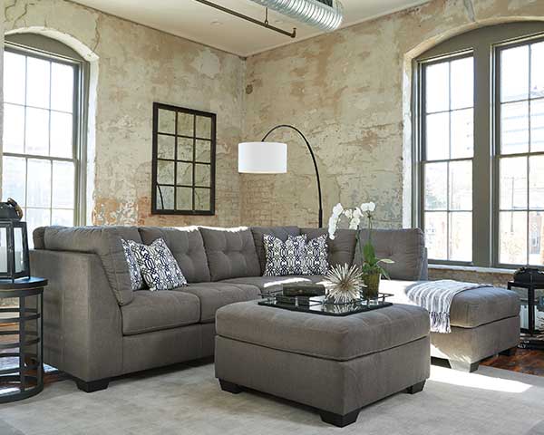 Slate Gray 2 Piece Sectional Couch