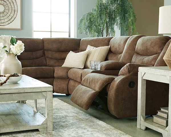 Sectional That Reclines 2 Piece Brindle