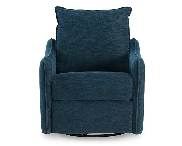 Navy Swivel Recliner With Power second view
