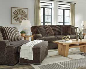 Sofa With Chair Set Chocolate Brown Lawrence, KS