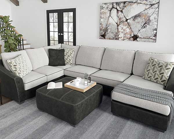Sectional Stationary 3 PC Grey