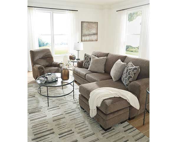 Sofa With Lounge Chaise Chair Nutmeg Ashley