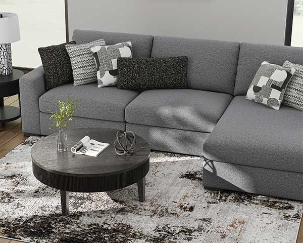 5 Piece Sectional Sofa Salt And Pepper