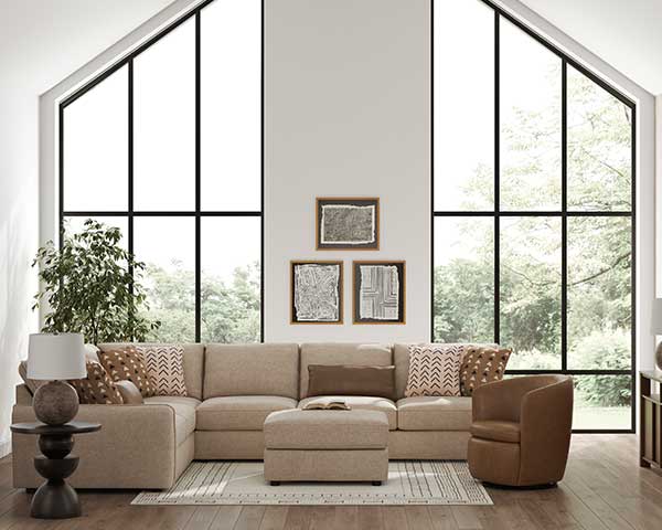 Sectional Sofa 4 Piece Sand second view