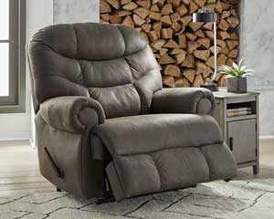 rent to own Gunmetal Gray Recliner in Lawrence, KS.