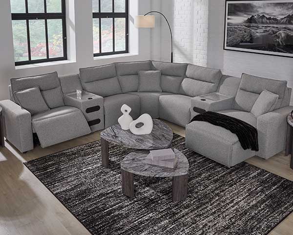 Power Reclining Sectional With Chaise Power Reclining Sectional With Chaise