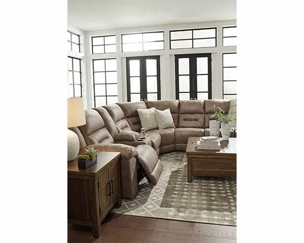 Sectional That Reclines 3 Piece Power Fossil second view