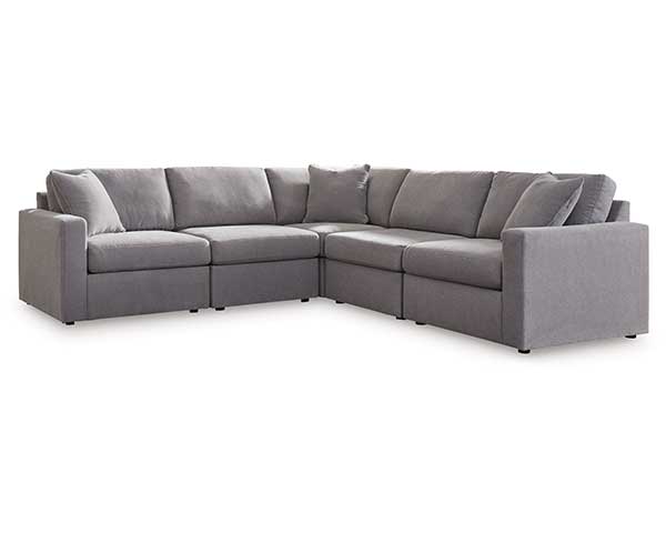 Performance Fabric Modular Sectional 6 Piece Granite second view