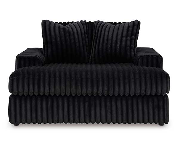 Black Extra-Large Chaise Lounge second view
