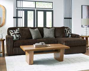 Chocolate Brown 2 Piece Sofa