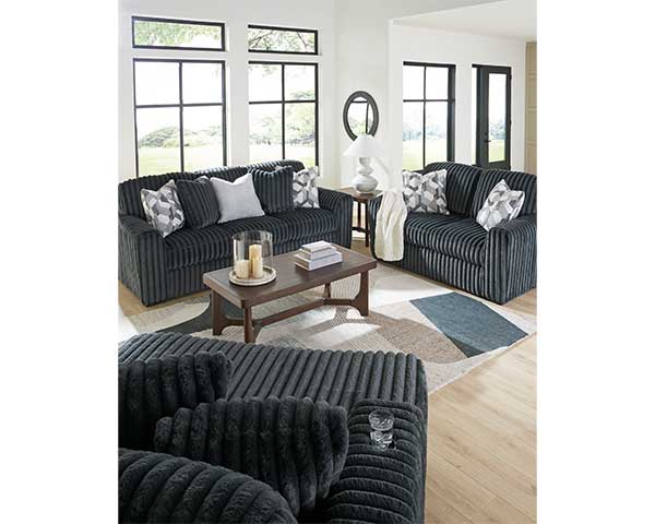 Gunmetal Gray Sofa With Chair second view
