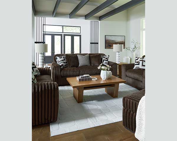 Sofa With Chair & Ottoman Chocolate second view