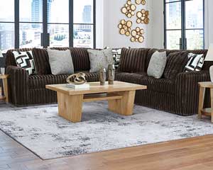 rent to own Sectional Couch 3 Piece Chocolate in Lawrence, KS