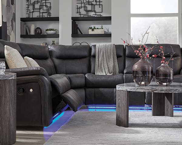 Sectional That Reclines 2 Piece Carbon second view