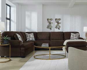 3 Piece Chocolate Brown Sectional Sofa