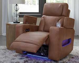 Recliner With Power Adjustable Headrest Caramel