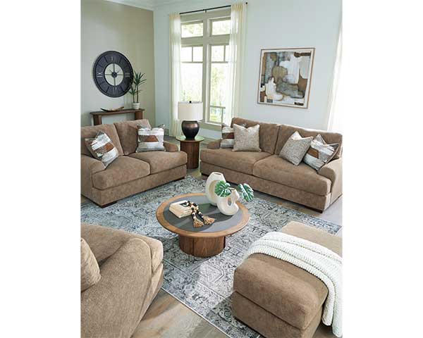 Sofa With Chair Set Pecan second view