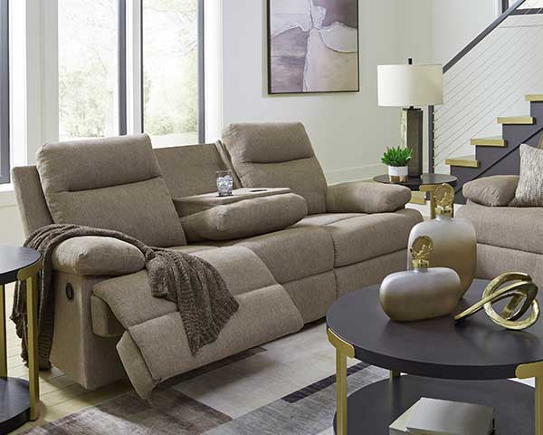 Mocha Sofa That Reclines second view